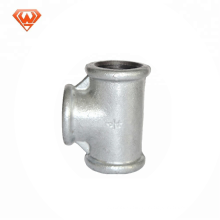 Plumbing fitting cast malleable iron pipe fitting Galvanized side outlet tee